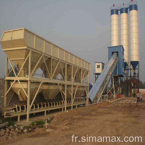 Exportation vers Cambodge HZS90 Plant de lots en béton stationnaire